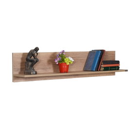Hanah Home Raf-11-Tt-1 Estantería de Pared Nogal Claro 120x25x20 cm Tablero Melamina 16 mm